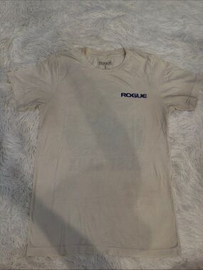 Rogue Cream Short Sleeve Tee with Navy Logo